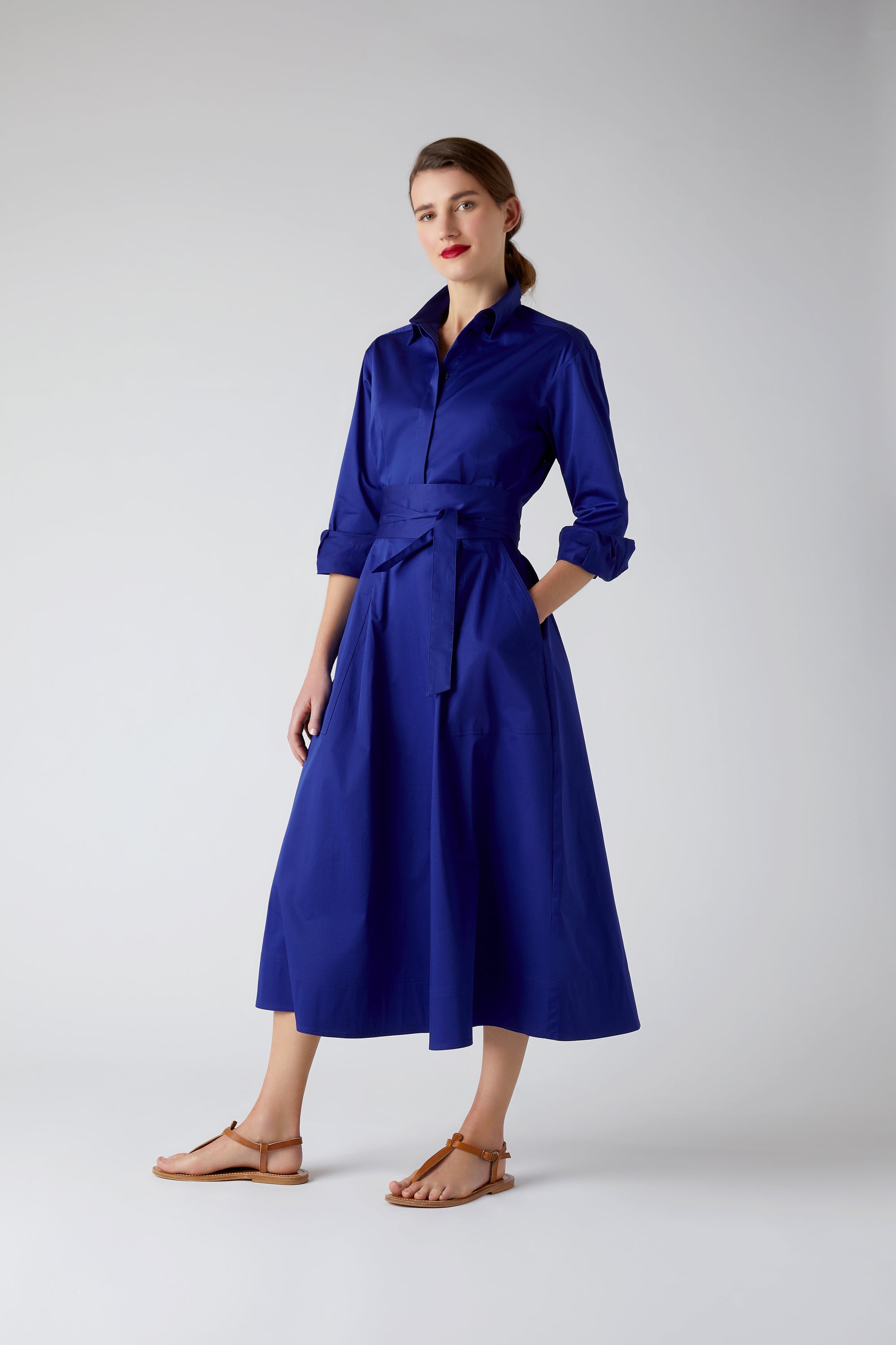 Blythe Full Skirt Shirt Dress – Jasper Conran London