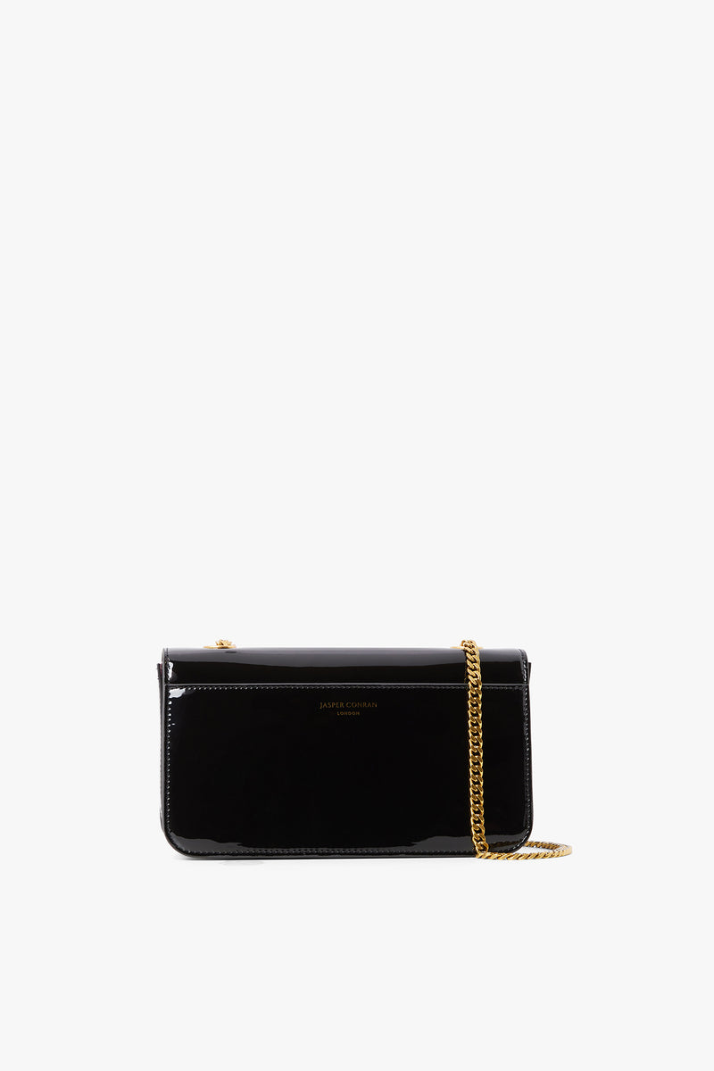Saint Laurent Glossy Leather Wallet on a Chain